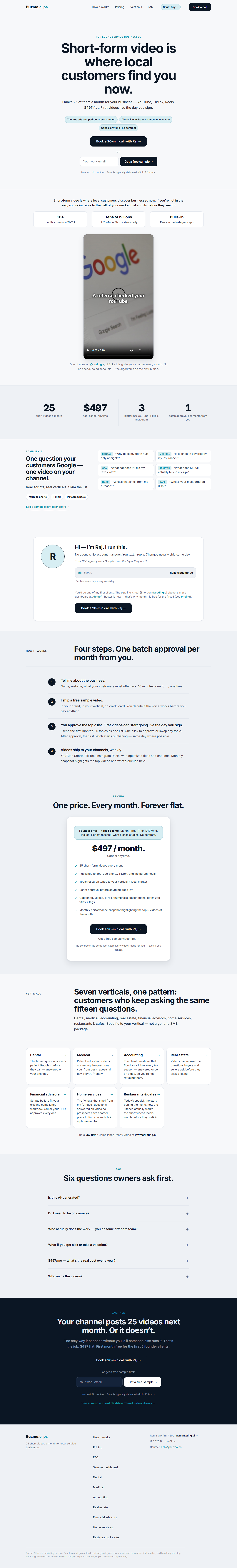 Buzmo Clips homepage