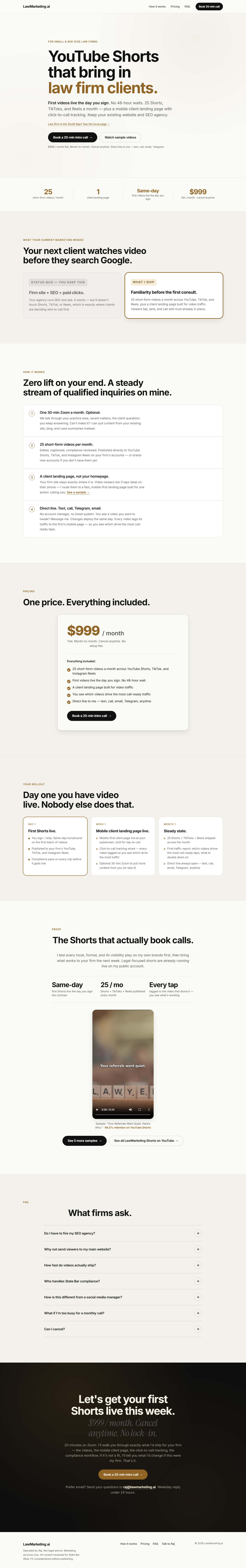 LawMarketing.ai homepage