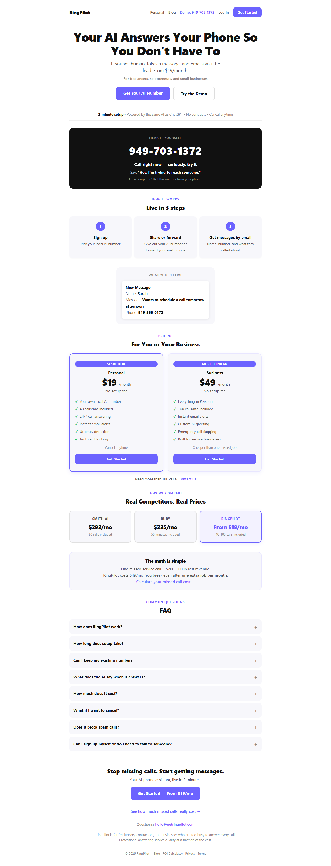 RingPilot homepage